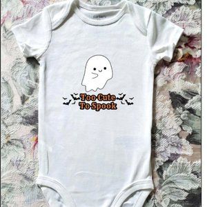 Too Cute To Spook | 100% Cotton Baby Onesie | Multiple Sizes | Spooky & Soft